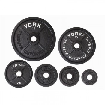 YORK DISQUES OLYMPIQUES CAST IRON OLYMPIC PLATE
