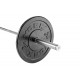 YORK DISQUES OLYMPIC SOLID RUBBER BLACK BUMPER PLATES